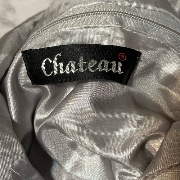 Elegant Silver Beaded Crocheted Women's Bag - Picture 7 of 9